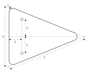 equilateral triangle in no passing zone sign